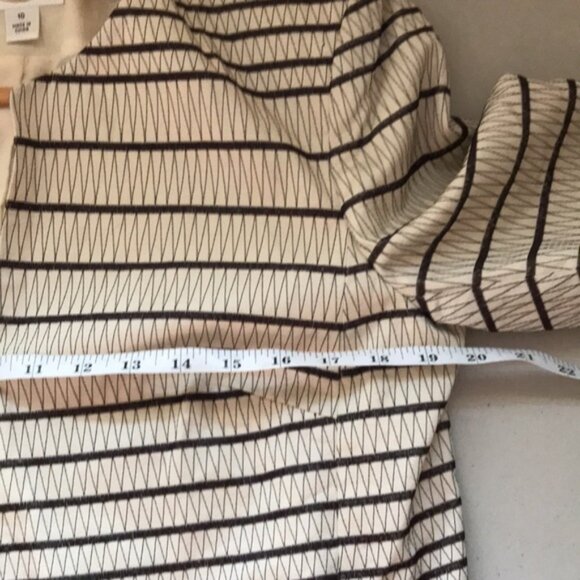 TALBOTS cream brown embroidered blazer jacket size 10 - Picture 7 of 10